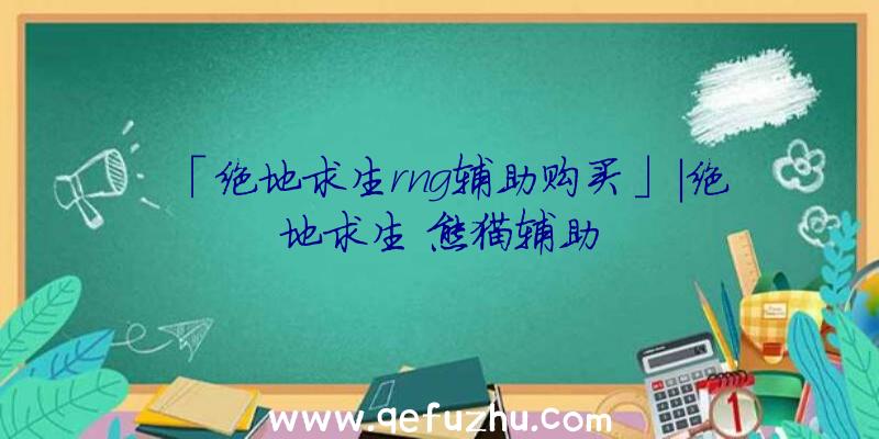 「绝地求生rng辅助购买」|绝地求生